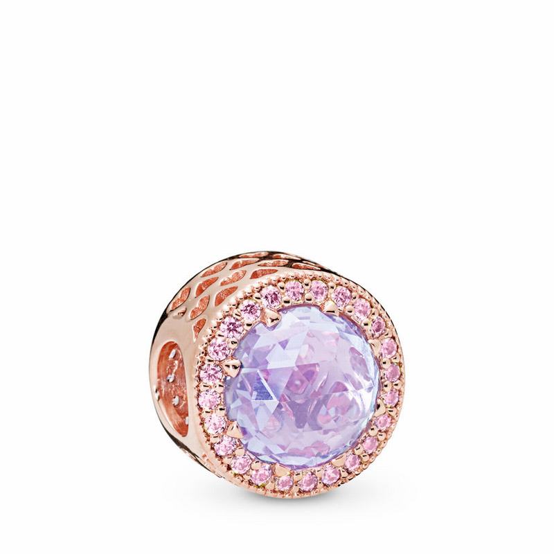 Pandora Rose™ Lavender Radiant Hearts Charm - Pandora Rose/Purple/Cubic Zirconia - Canada | BS6046NW